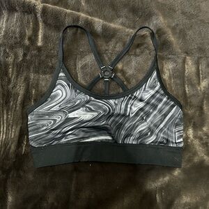 Target - Black and Gray Marble Sports Bra